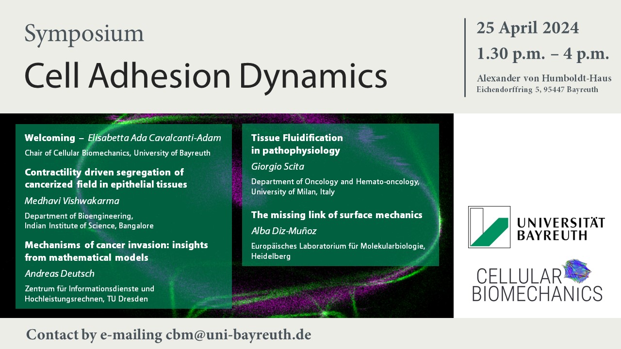 Symposium Cell Adhesion Dynamics 25 April 2024